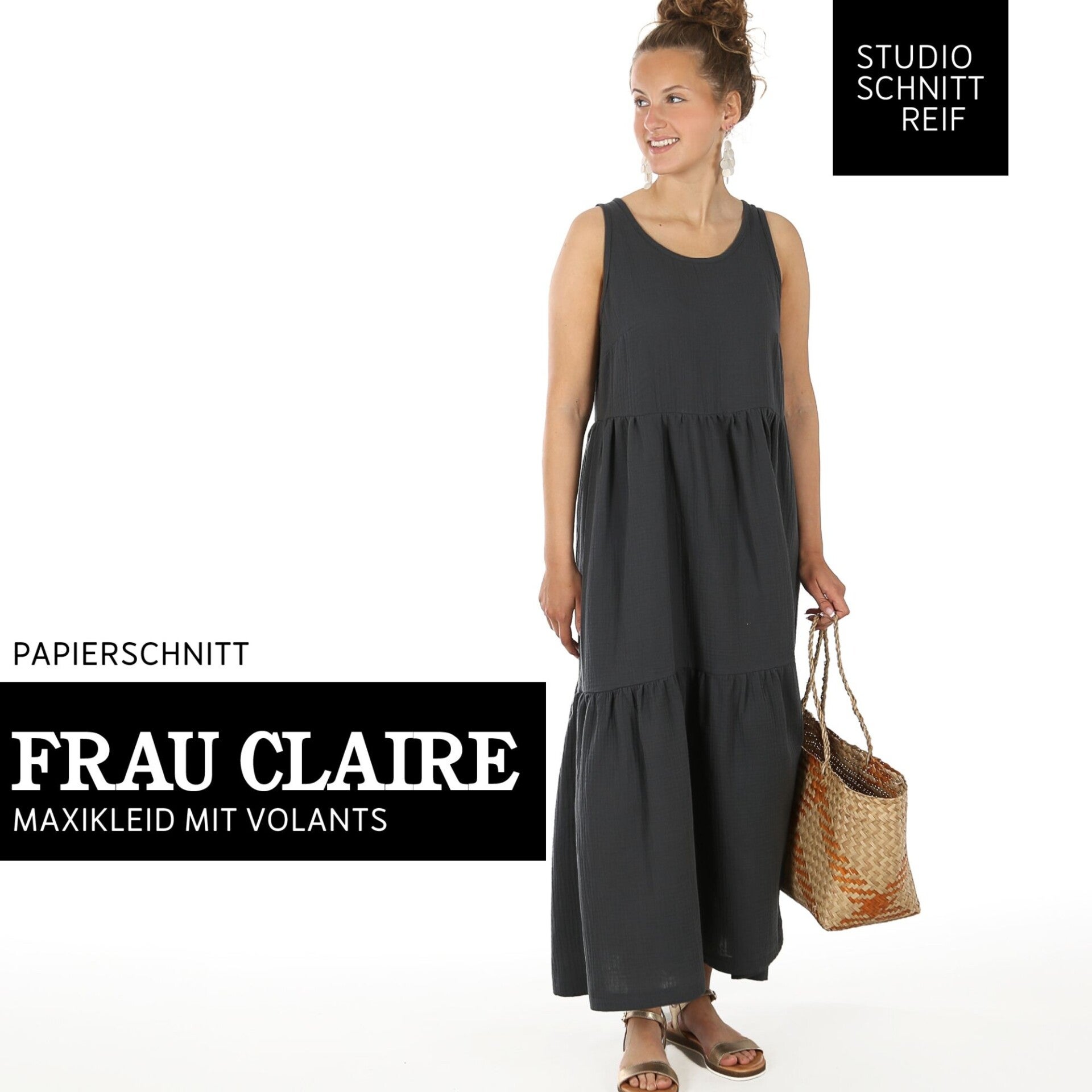 FRAU CLAIRE • Sommerliches Maxikleid PAPIERSCHNITT von Studio-Schnittreif