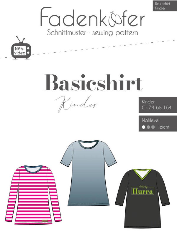 Fadenkäfer Schnittmuster Basicshirt Kinder - Lieblingsshirt selbst nähen