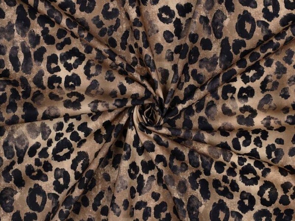 Baumwoll- Viskose Leopard