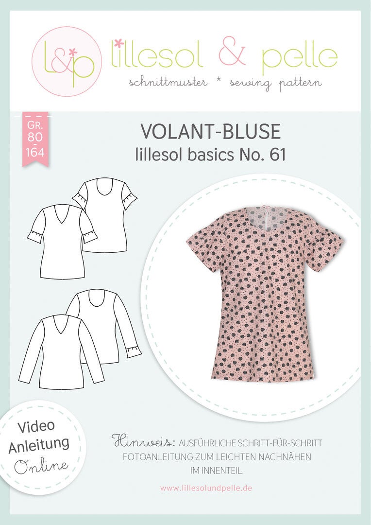 Schnittmuster Volant-Bluse Kinder lillesol basics No.61