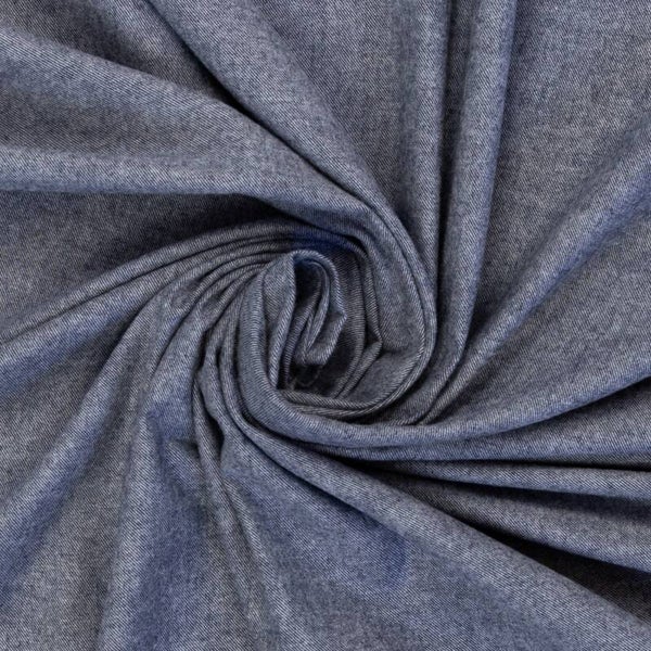 Flanell blau meliert