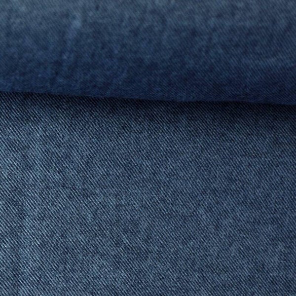 Flanell jeansblau meliert