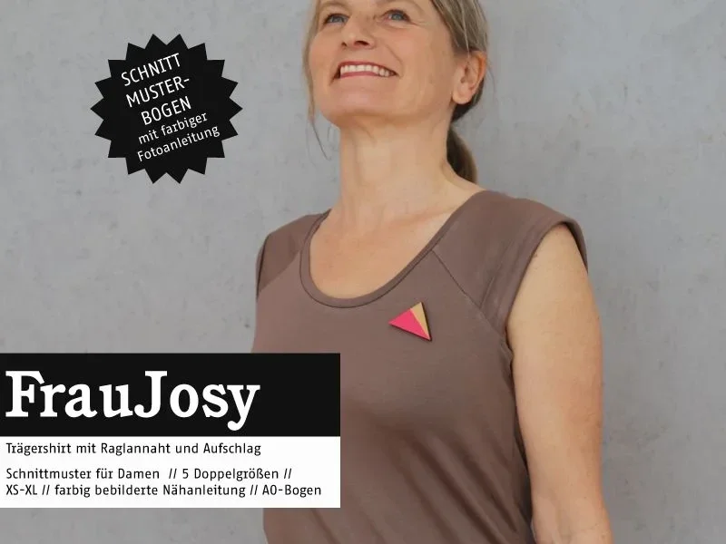 FRAU JOSY • Trägershirt Papierschnitt von Studio-Schnittreif