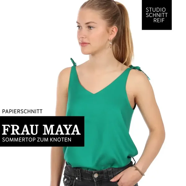 Sommertop zum Knoten, FRAU MAYA, Papierschnitt Studio-Schnittreif