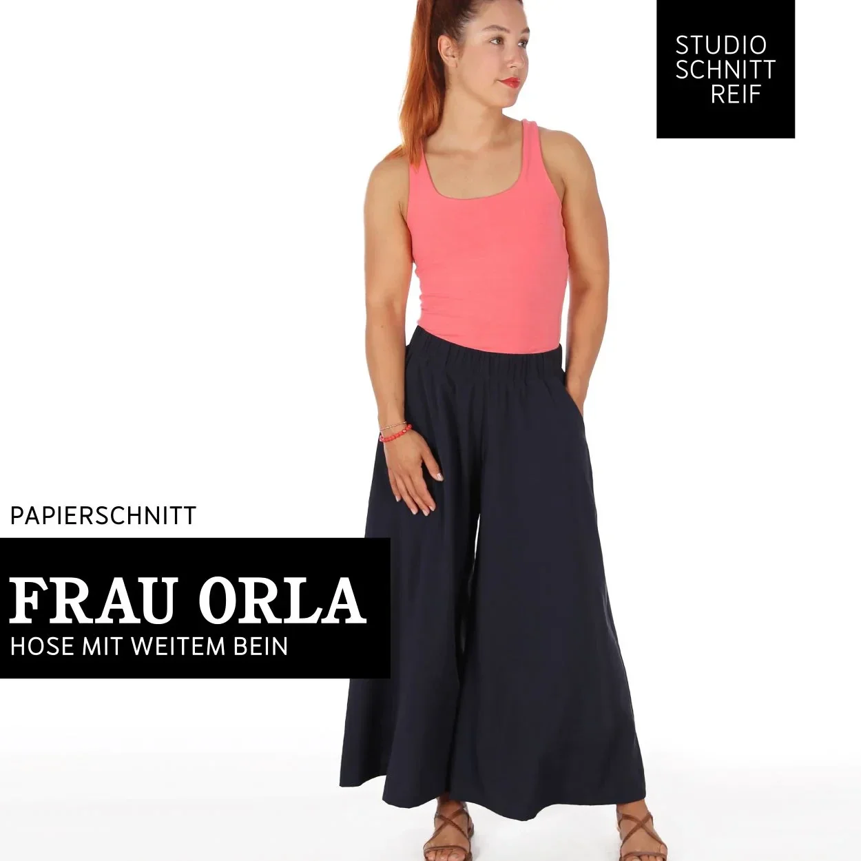 FRAU ORLA • Hose mit extra weiten Beinen, Papierschnitt von Studio-Schnittreif