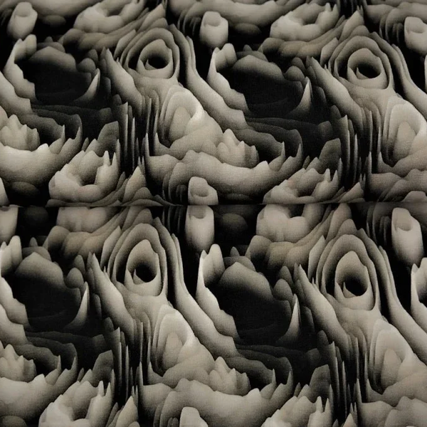 Jersey in 3D-Optik in den Farben schwarz/weiß/grau