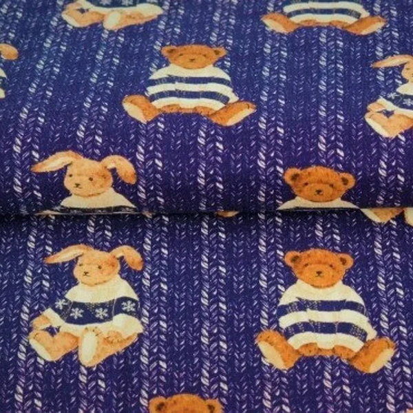 Sommersweat Teddybär lila