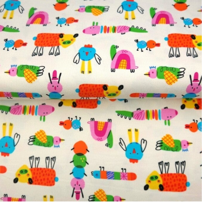 Baumwolljersey ''Doodle Zoo''