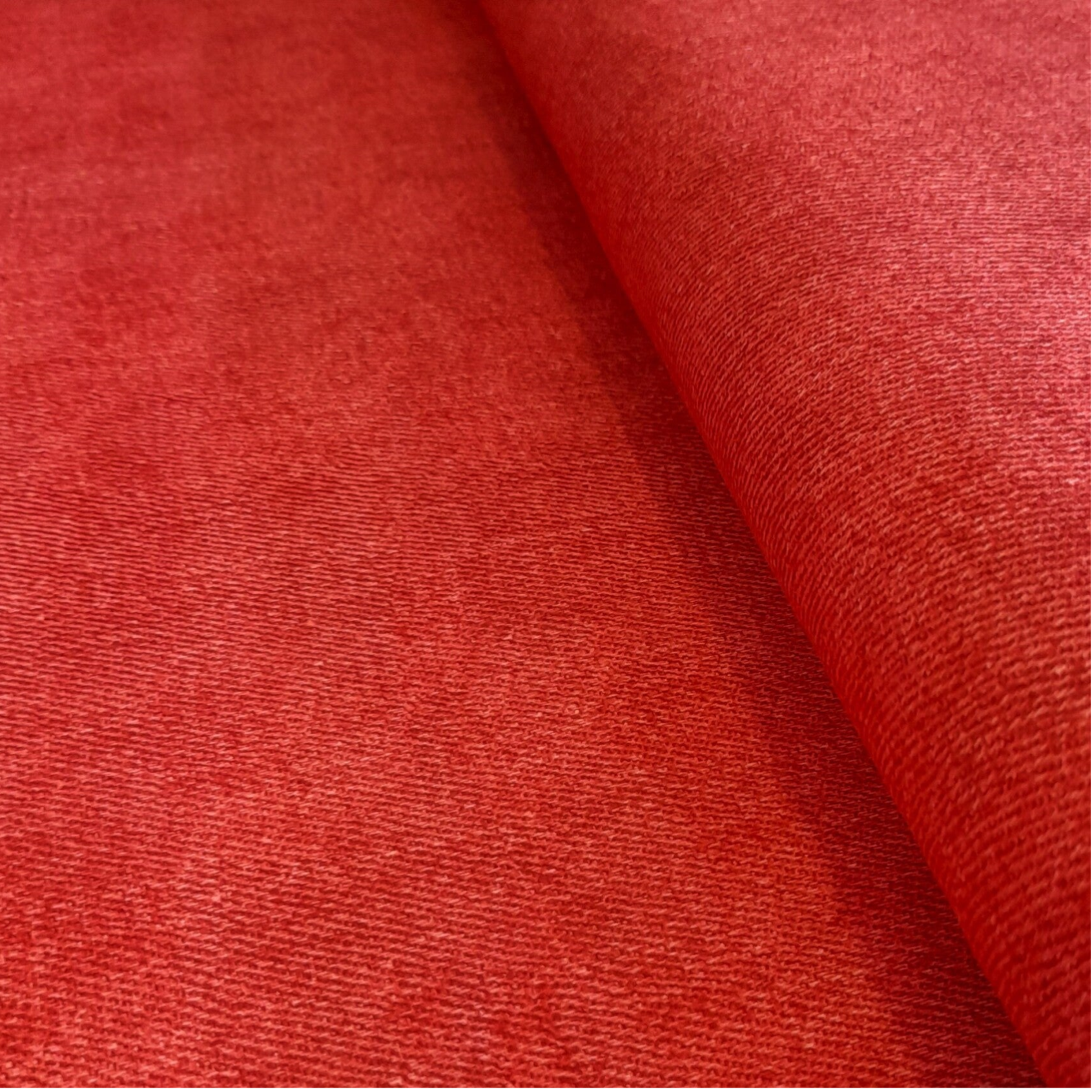 Sommersweat Jeansoptik rot