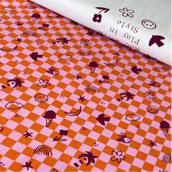 Baumwolljersey Panel Run, Roll, Play in Style