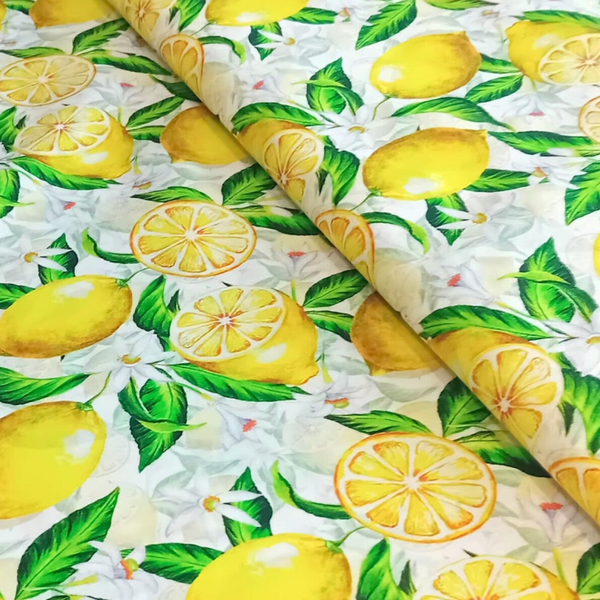 Baumwollpopeline Zitronen