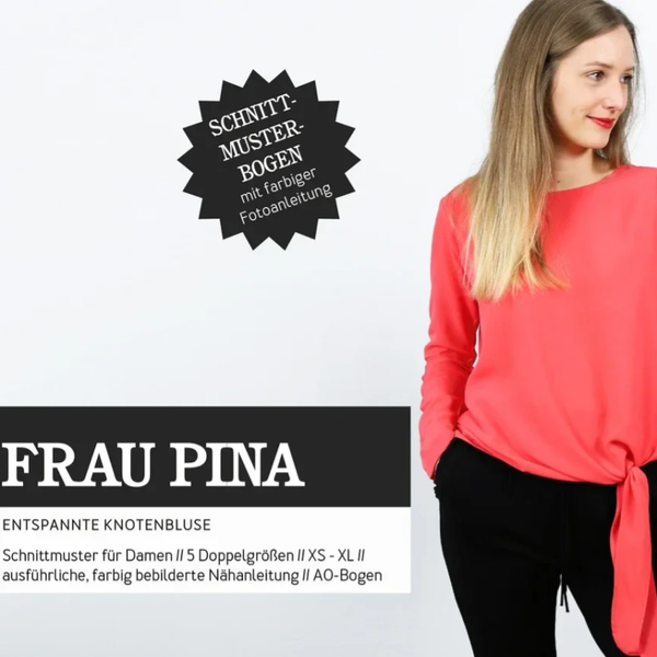Knotenbluse, FRAU PINA, Papierschnitt Studio-Schnittreif