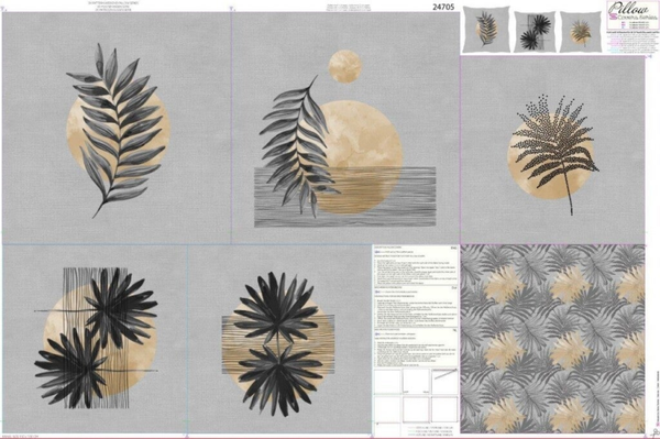 Canvas-Panel Kissen "Palms"