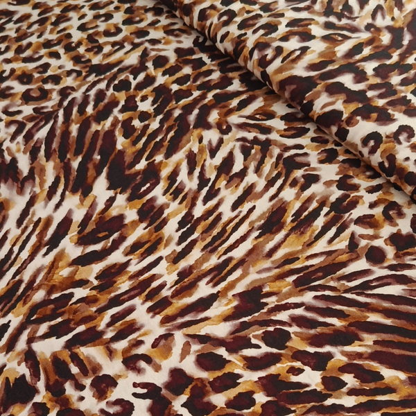 Viskosejersey Animalprint Braun