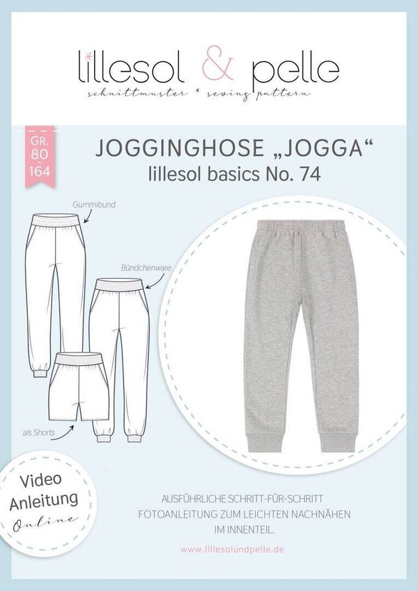 Lillesol Schnittmuster Jogginghose "Jogga" Basics Kinder No. 74
