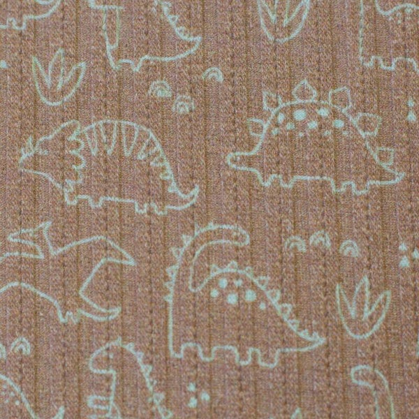 Lochstrickjersey Dinos braun