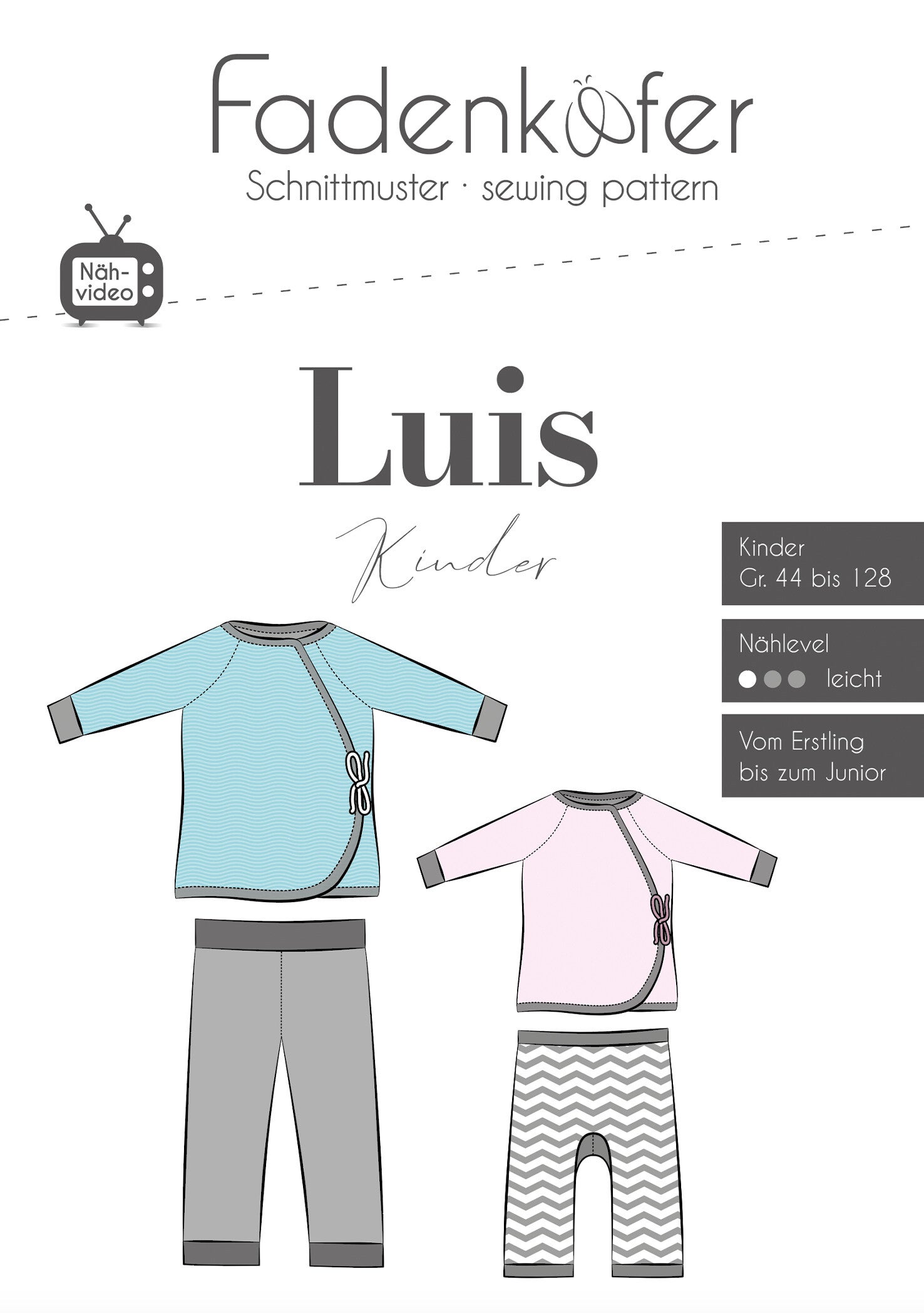 Fadenkäfer Schnittmuster Erstlingsset Luis - Babyhose und -jacke selbst nähen!