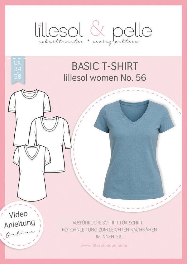 Lillesol Schnittmuster Basic T-Shirt Women No.56