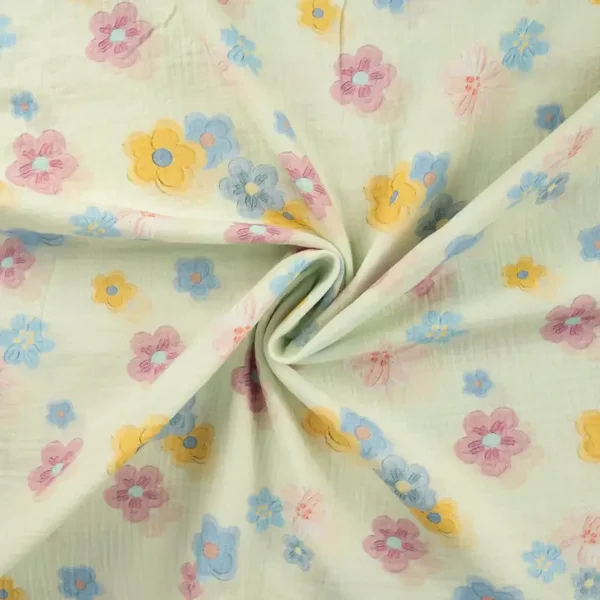 Musselin Flowers light mint