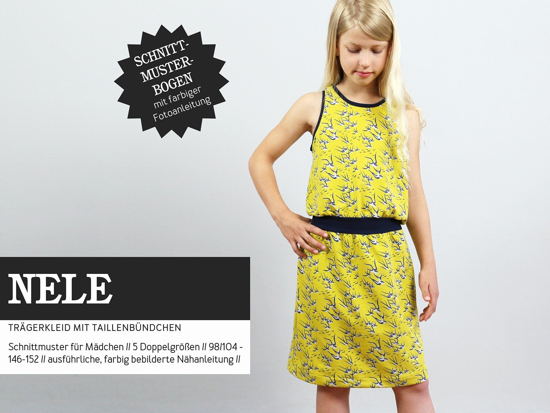 Trägerkleid NELE, Papierschnitt Studio-Schnittreif Mädchen