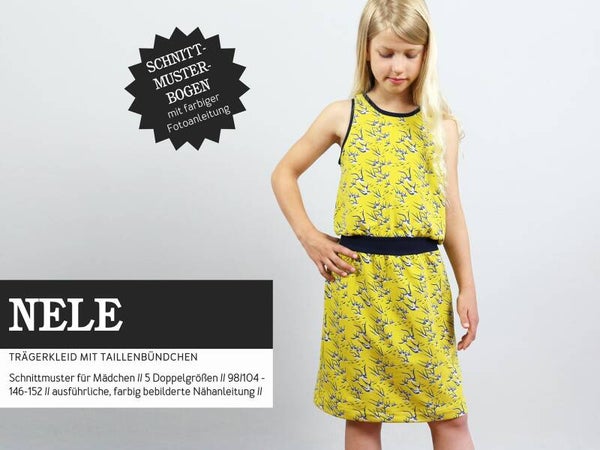 Trägerkleid NELE, Papierschnitt Studio-Schnittreif Mädchen
