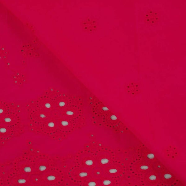 Baumwollpopeline Lochstickerei pink