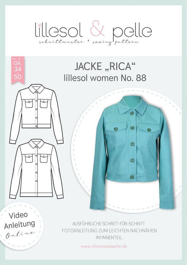 Schnittmuster Jacke "Rica" lillesol women No.88, Größe 34-50