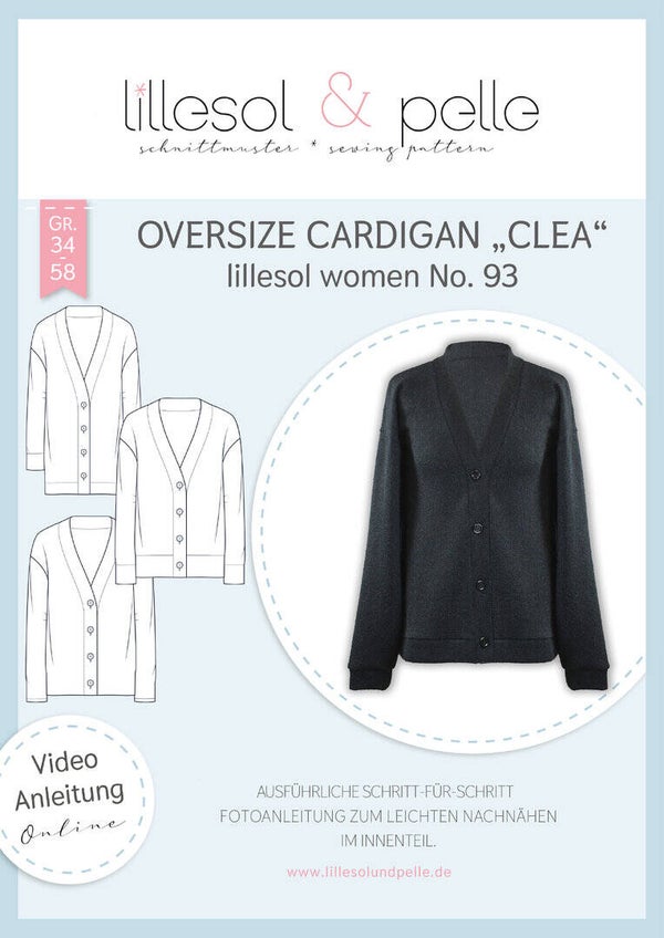 Schnittmuster Cardigan "Clea" lillesol women No. 93