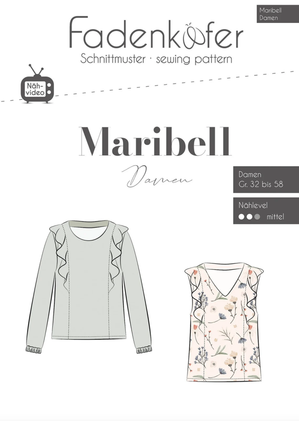 Schnittmuster Bluse Maribell Damen Fadenkäfer