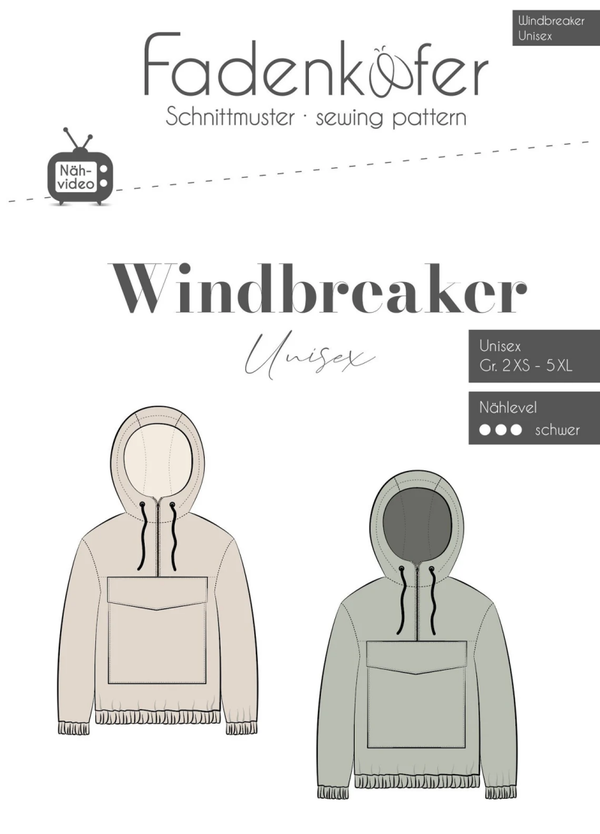 Schnittmuster Windbreaker Unisex Fadenkäfer