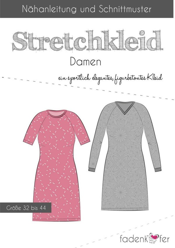 Schnittmuster Stretchkleid Damen von Fadenkäfer
