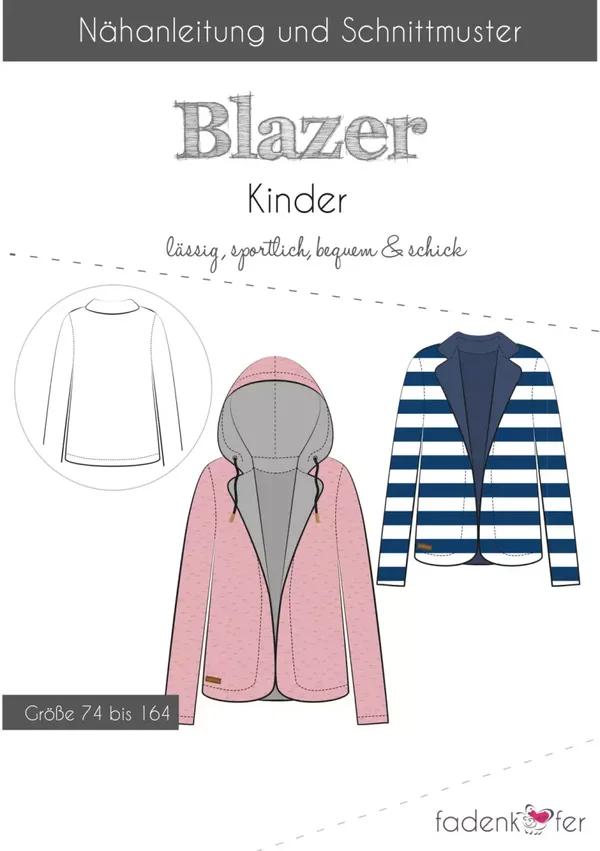 Schnittmuster Blazer Kinder von Fadenkäfer