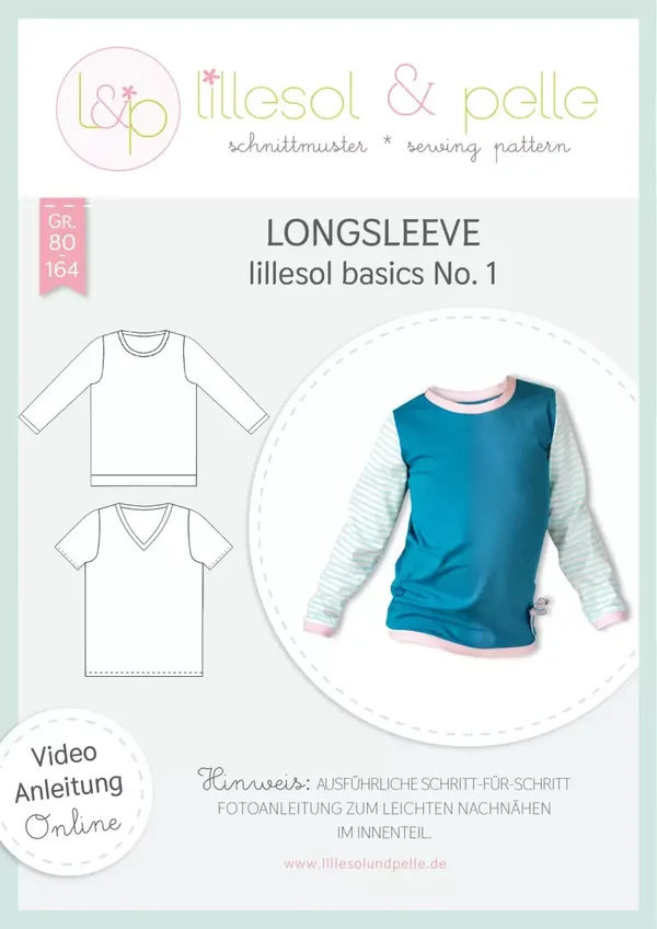 Schnittmuster Longsleeve Shirt lillesol basics No. 1 Kinder