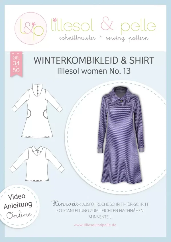 Schnittmuster Winterkombi Kleid und Shirt lillesol women No. 13