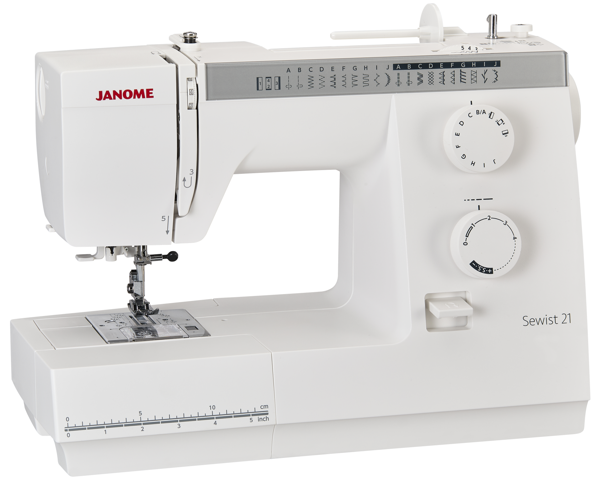 Janome Sewist 21 – klassische mechanische Nähmaschine für Einsteiger & Hobbynäher