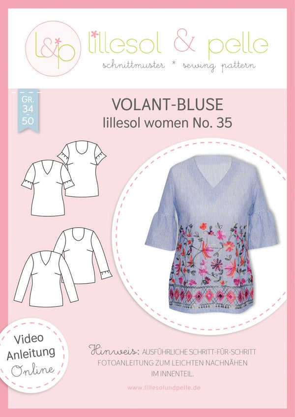 Schnittmuster Volant-Bluse lillesol women No.35