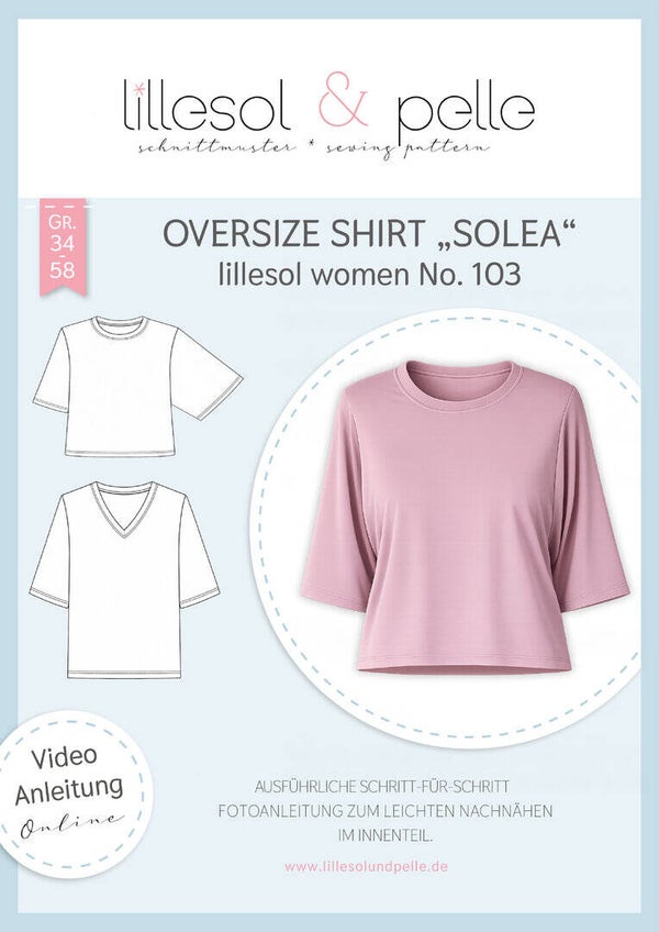 Lillesol Schnittmuster Oversize Shirt Solea women No. 103