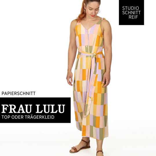 Trägerkleid, FRAU LULU, Papierschnitt Studio-Schnittreif