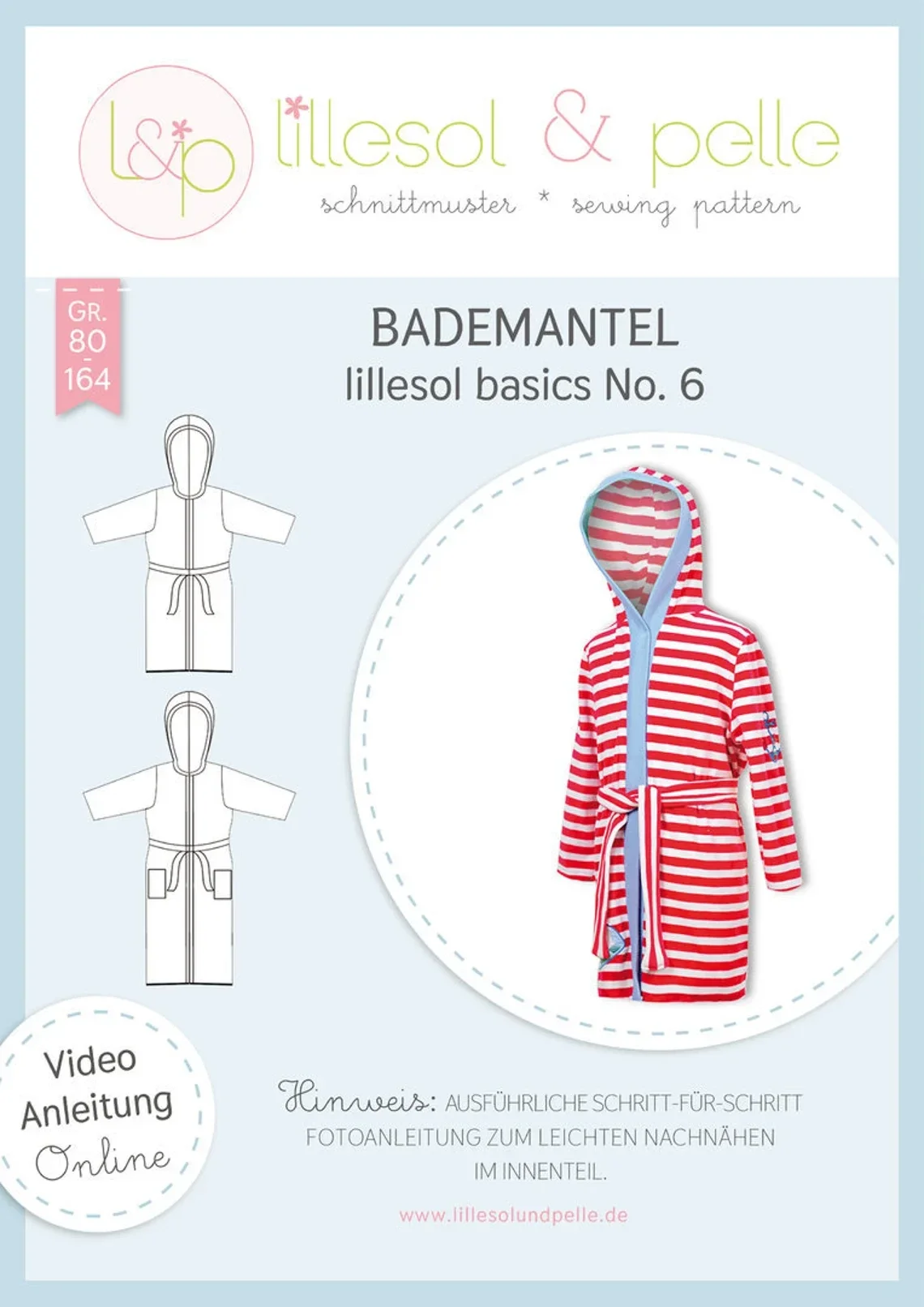 Schnittmuster Kinder Bademantel lillesol basics No. 6