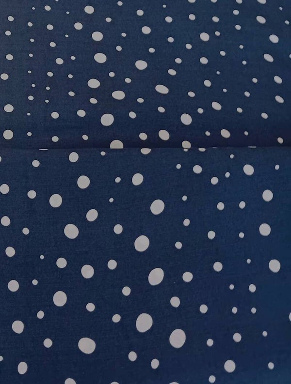 Viskosecrêpe Dots blau
