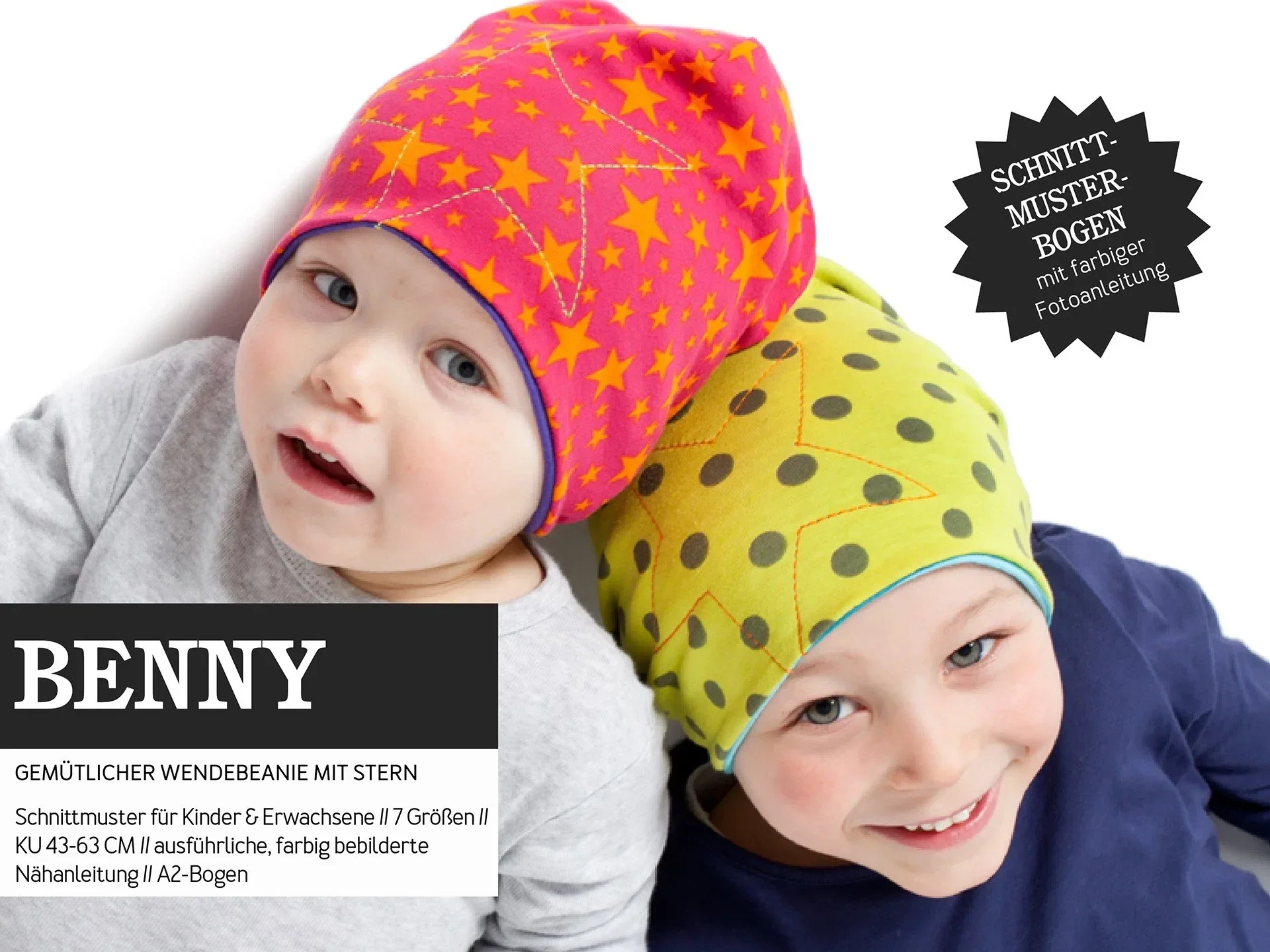 BENNY Wendebeanie für Groß und Klein Papierschnitt von Studio-Schnittreif