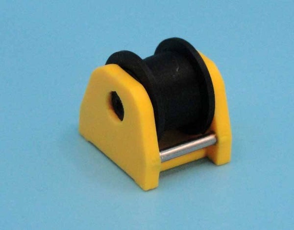 Lier type A met enkele rollers, drum diameter 20mm, breedte 11mm, voor schaal 1/50 modellen, met rem