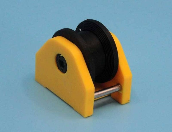 Lier type A met enkele rollers, drum diameter 16 mm, breedte 10.5 mm, voor schaal 1/50 modellen, met rem