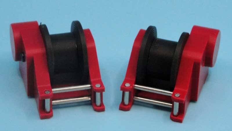 Lier type C met motor, drum diameter 24mm, met extra brede drum (breedte 19 mm, voor schaal 1/50 modellen, met rem