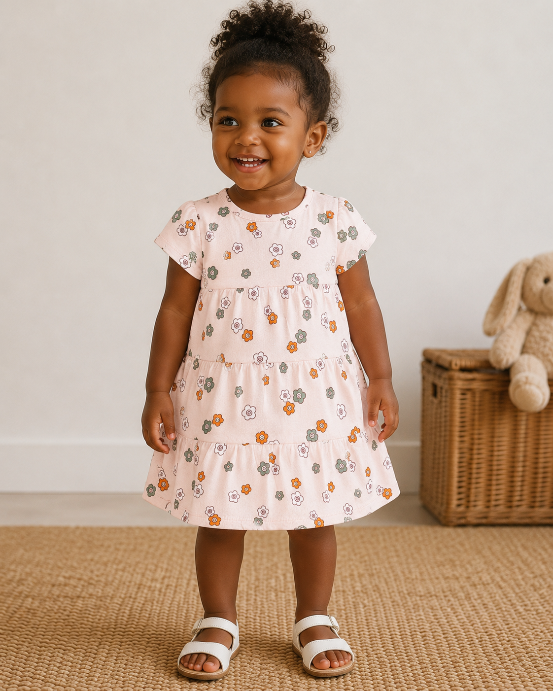Flower Power Ruffle Dress