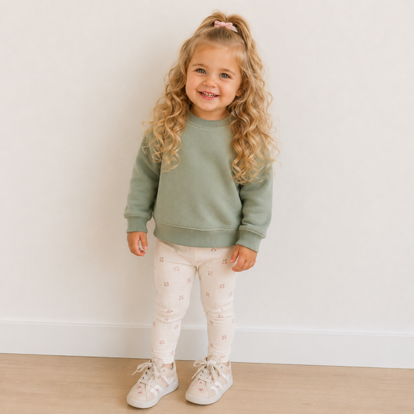 Retro meisjes sneakers met hartjes en Klittenband