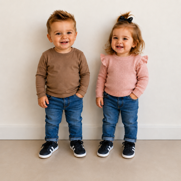 Retro vrijetijds sneakers met klittenband