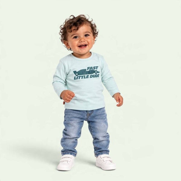 Shirt Little Dude Pastel Green