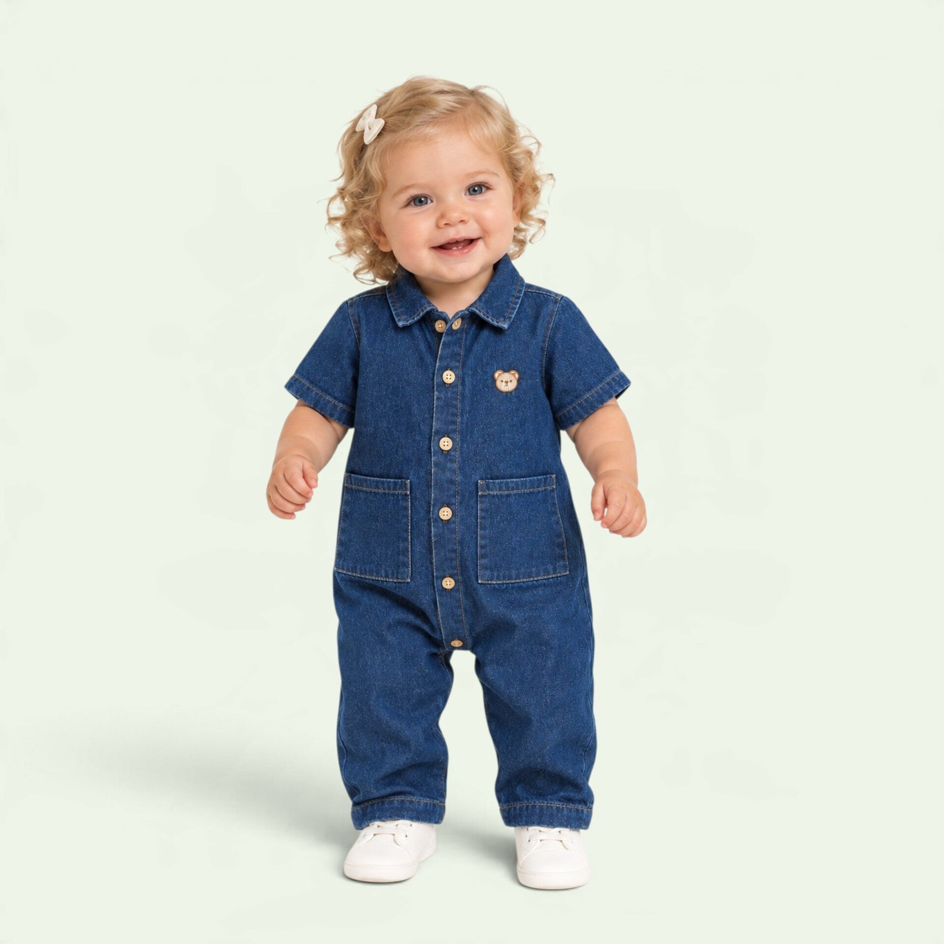 Baby Beer Spijkerromper