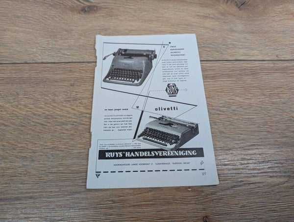 Original Olivetti Advertisement (Ruys Handelsvereniging)